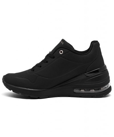 Women's Million Air - Elevated Air Wedge Casual Sneakers Black $39.95 Shoes