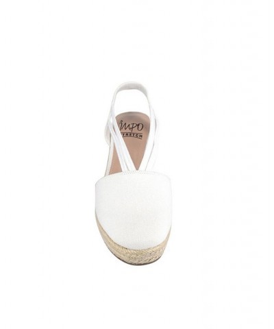 Taedra Espadrille Platform Wedges White $34.87 Shoes