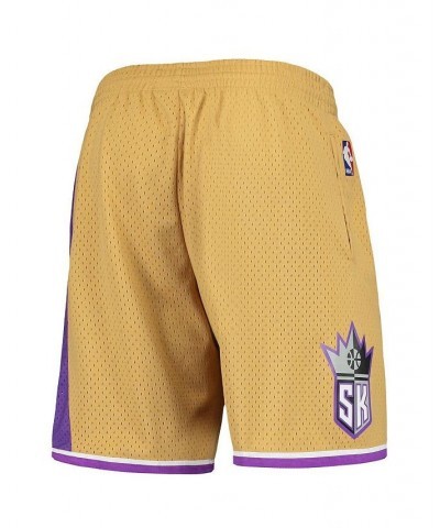 Men's Gold Sacramento Kings 2005-06 Hardwood Classics Swingman Shorts $38.49 Shorts