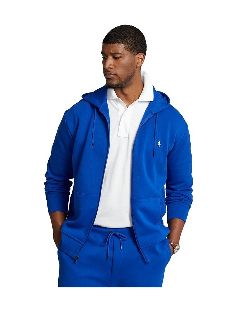 Men's Big & Tall Double-Knit Full-Zip Hoodie Blue $50.32 Sweatshirt