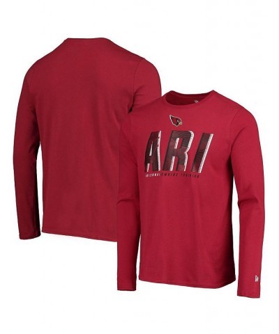 Men's Cardinal Arizona Cardinals Combine Authentic Static Abbreviation Long Sleeve T-shirt $14.76 T-Shirts