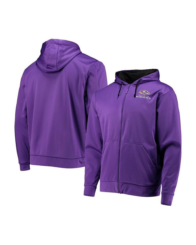 Men's Purple, Black Baltimore Ravens Apprentice Full-Zip Hoodie $33.11 Sweatshirt