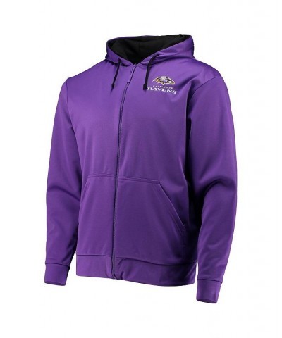 Men's Purple, Black Baltimore Ravens Apprentice Full-Zip Hoodie $33.11 Sweatshirt