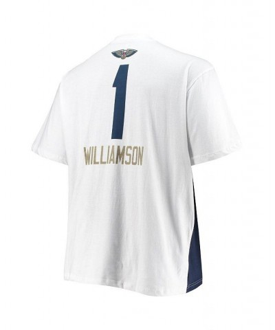 Men's Branded Zion Williamson White New Orleans Pelicans Big and Tall Yoke T-shirt $26.49 T-Shirts