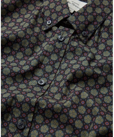 Men's Foulard-Print Long-Sleeve Shirt Black $40.46 Shirts