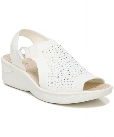 Premium Star Bright Washable Wedge Slingbacks White $37.40 Shoes