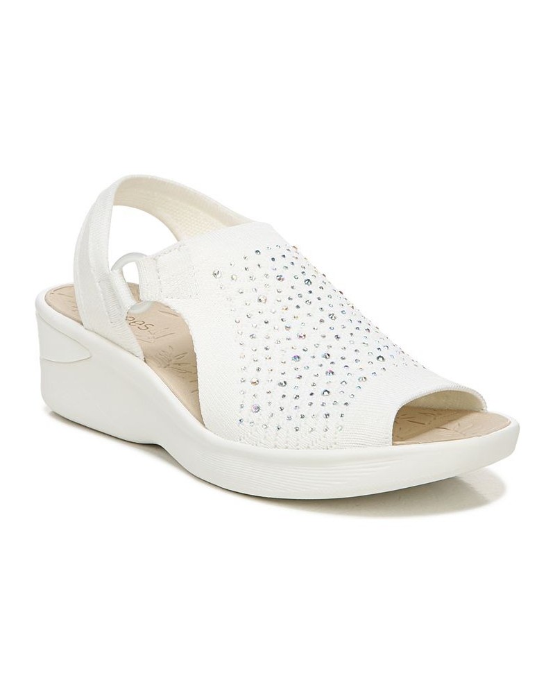 Premium Star Bright Washable Wedge Slingbacks White $37.40 Shoes