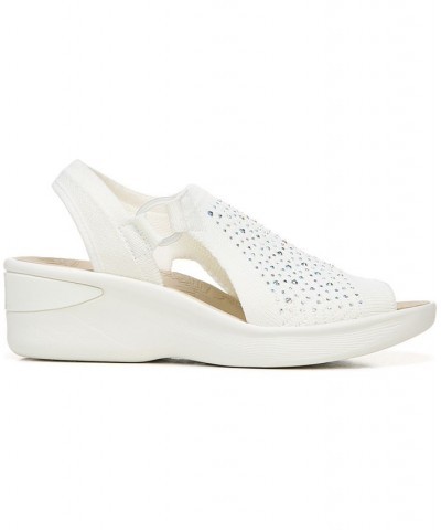 Premium Star Bright Washable Wedge Slingbacks White $37.40 Shoes