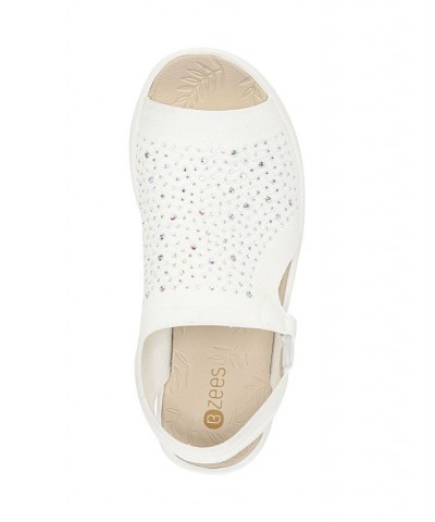 Premium Star Bright Washable Wedge Slingbacks White $37.40 Shoes