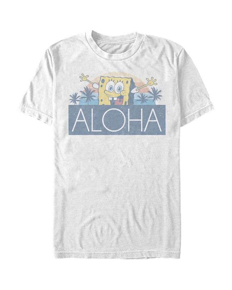 Men's Aloha Short Sleeve Crew T-shirt White $14.35 T-Shirts