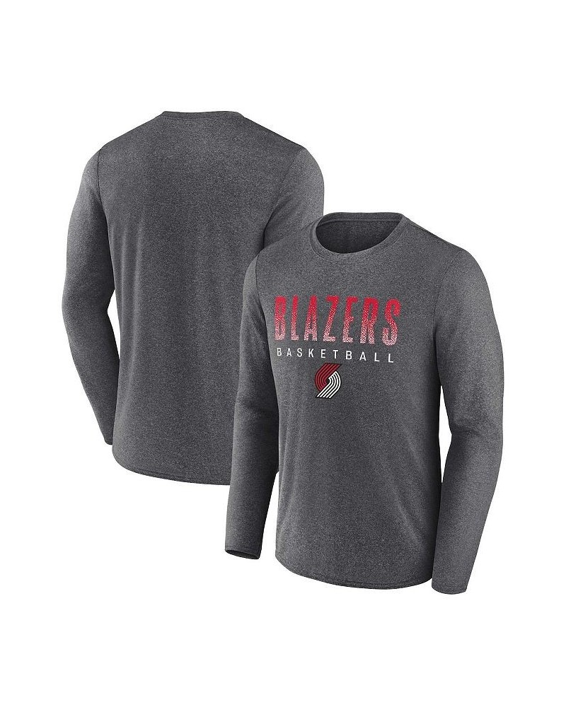 Men's Branded Heathered Charcoal Portland Trail Blazers Where Legends Play Iconic Practice Long Sleeve T-shirt $18.80 T-Shirts