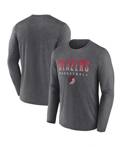 Men's Branded Heathered Charcoal Portland Trail Blazers Where Legends Play Iconic Practice Long Sleeve T-shirt $18.80 T-Shirts