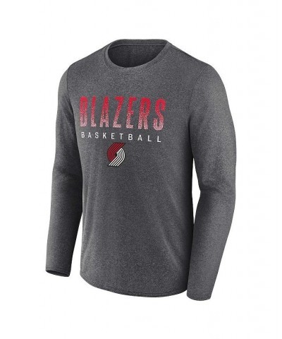 Men's Branded Heathered Charcoal Portland Trail Blazers Where Legends Play Iconic Practice Long Sleeve T-shirt $18.80 T-Shirts