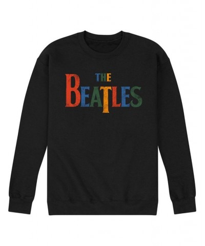 Men's The Beatles Colorful Fleece Sweatshirt Black $23.10 Sweatshirt