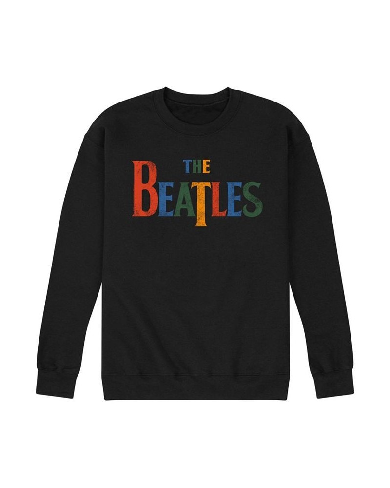 Men's The Beatles Colorful Fleece Sweatshirt Black $23.10 Sweatshirt