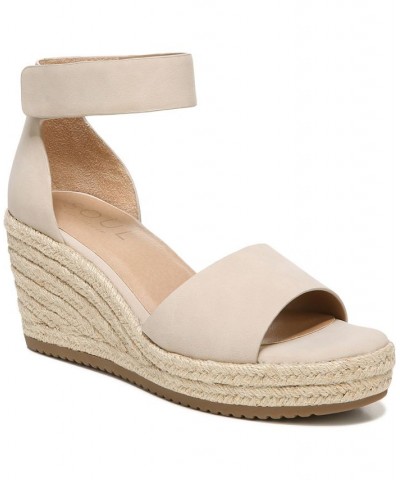 Oakley Ankle Strap Wedge Sandals Tan/Beige $34.00 Shoes