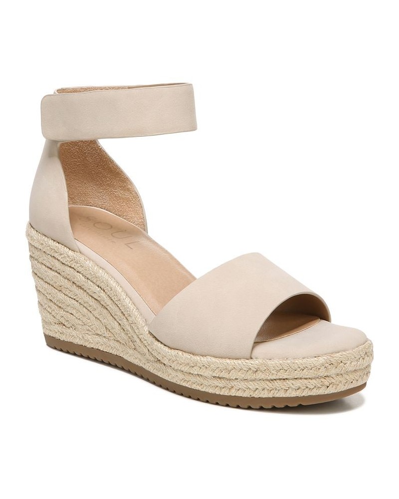 Oakley Ankle Strap Wedge Sandals Tan/Beige $34.00 Shoes