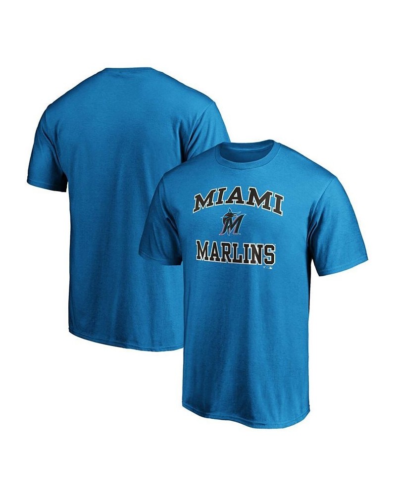 Men's Blue Miami Marlins Heart Soul T-shirt $20.39 T-Shirts