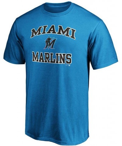 Men's Blue Miami Marlins Heart Soul T-shirt $20.39 T-Shirts