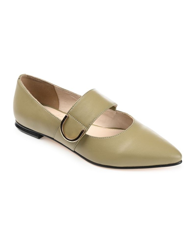 Women's Emerence Flats Green $67.50 Shoes