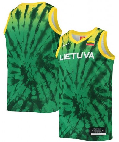 Men's Green, Gold-Tone Lithuania Basketball Limited Jersey $49.60 Jersey