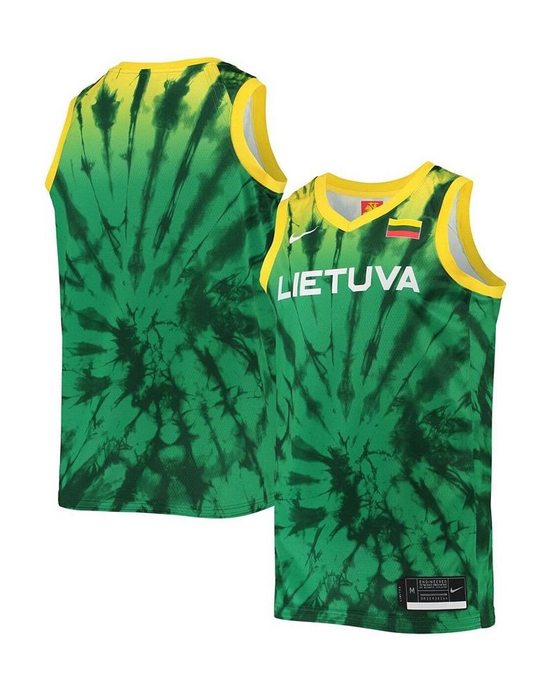 Men's Green, Gold-Tone Lithuania Basketball Limited Jersey $49.60 Jersey