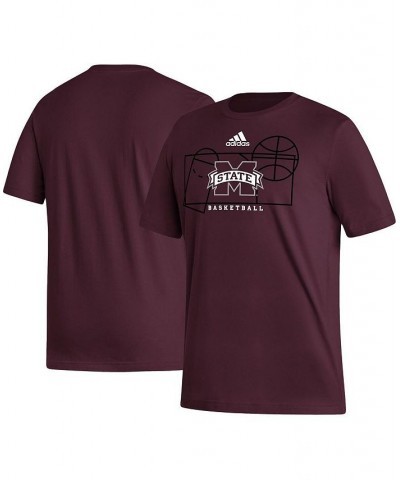 Men's Maroon Mississippi State Bulldogs Basketball Court Fresh T-shirt $22.41 T-Shirts