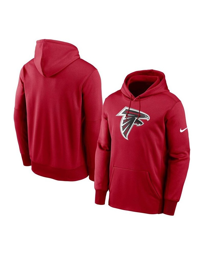 Men's Red Atlanta Falcons Fan Gear Primary Logo Therma Performance Pullover Hoodie $46.74 Sweatshirt