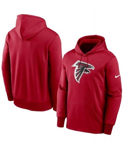 Men's Red Atlanta Falcons Fan Gear Primary Logo Therma Performance Pullover Hoodie $46.74 Sweatshirt