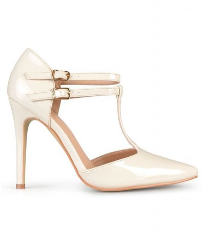 Women's Tru T-Strap Stilettos Off-white $49.00 Shoes