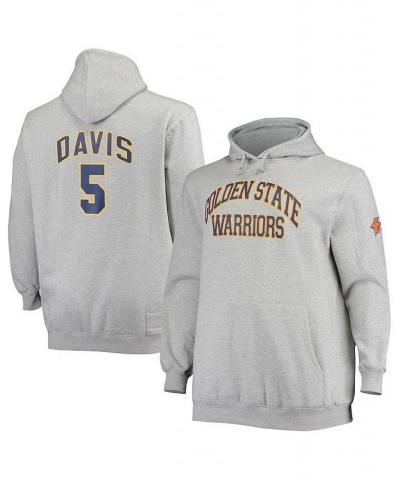 Men's Baron Davis Heather Gray Golden State Warriors Big and Tall Name and Number Pullover Hoodie $47.60 Sweatshirt