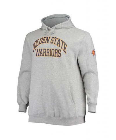 Men's Baron Davis Heather Gray Golden State Warriors Big and Tall Name and Number Pullover Hoodie $47.60 Sweatshirt