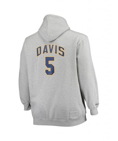 Men's Baron Davis Heather Gray Golden State Warriors Big and Tall Name and Number Pullover Hoodie $47.60 Sweatshirt