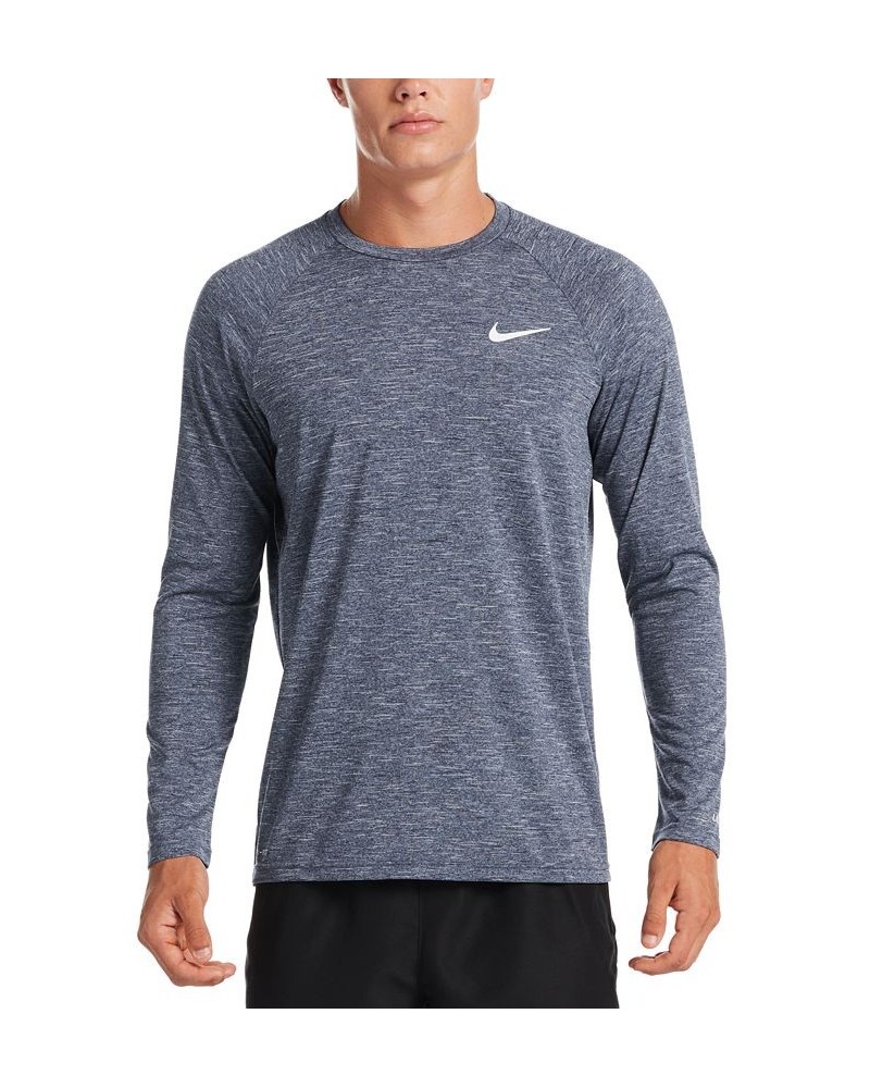 Men's Heather Hydroguard Long Sleeve Swim T-Shirt PD05 $28.32 Swimsuits