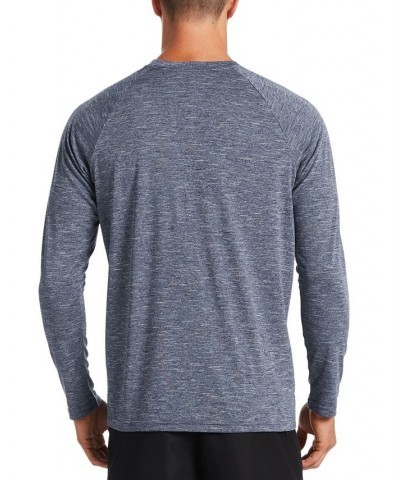 Men's Heather Hydroguard Long Sleeve Swim T-Shirt PD05 $28.32 Swimsuits