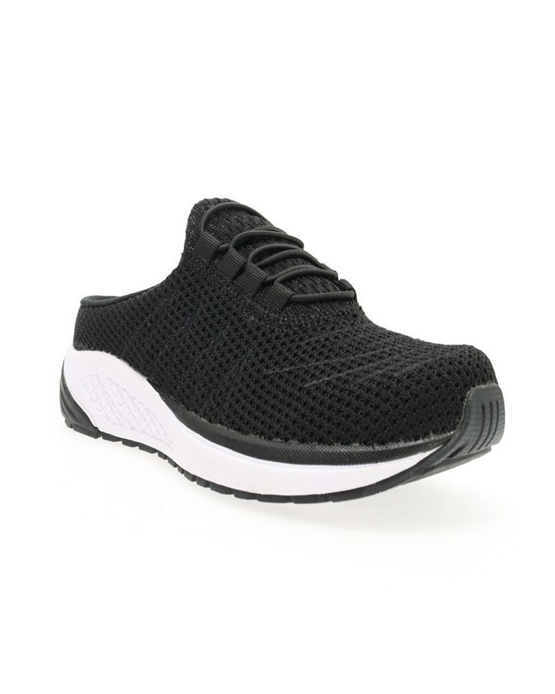 Women's Tour Knit Slide Slip On Sneakers Black $41.98 Shoes