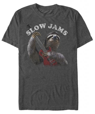 Men's Slow Jams Short Sleeve Crew T-shirt Gray $19.24 T-Shirts