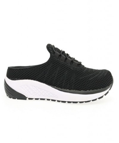 Women's Tour Knit Slide Slip On Sneakers Black $41.98 Shoes