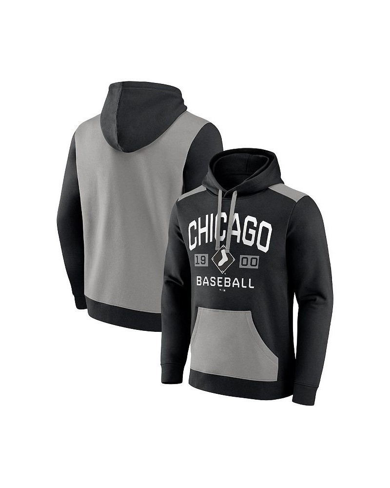 Men's Branded Black, Gray Chicago White Sox Chip In Pullover Hoodie $40.49 Sweatshirt