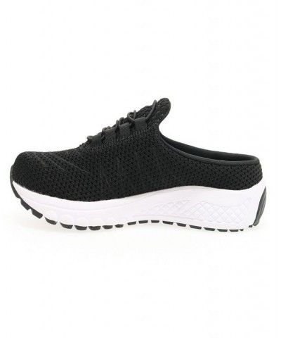 Women's Tour Knit Slide Slip On Sneakers Black $41.98 Shoes