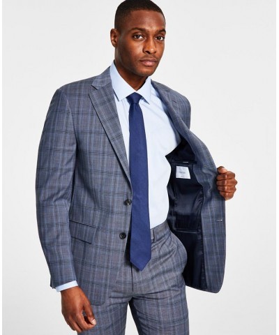 Men's Slim-Fit Wool Stretch Suit Jacket PD01 $85.00 Suits