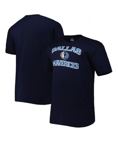 Men's Navy Dallas Mavericks Big and Tall Heart and Soul T-shirt $18.80 T-Shirts