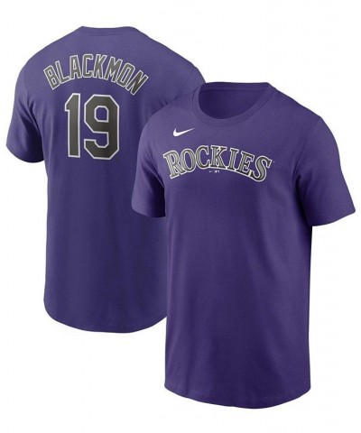 Men's Charlie Blackmon Purple Colorado Rockies Name Number Team T-shirt $20.25 T-Shirts