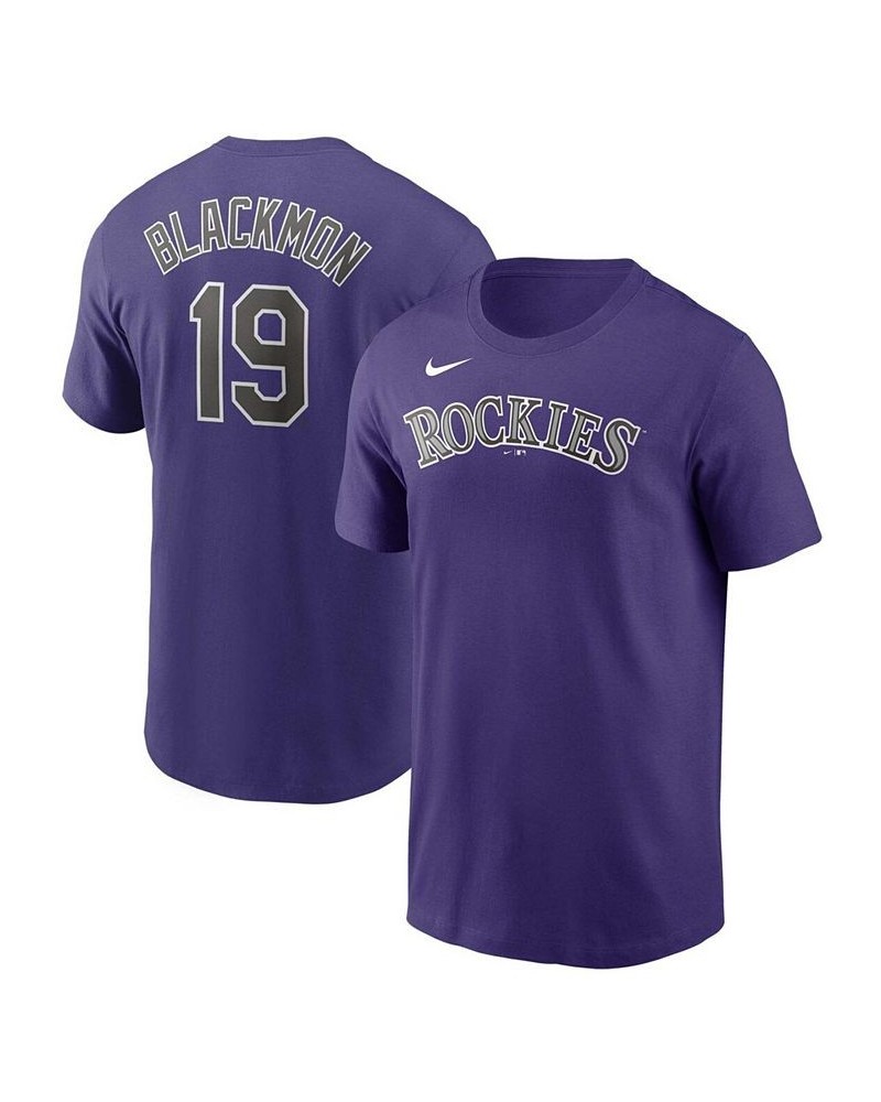 Men's Charlie Blackmon Purple Colorado Rockies Name Number Team T-shirt $20.25 T-Shirts