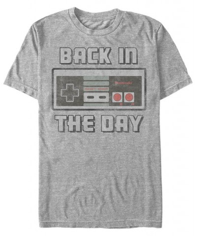 Nintendo Men's NES Controller Back in The Day Short Sleeve T-Shirt Gray $18.19 T-Shirts