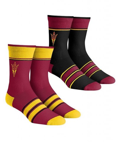 Men's and Women's Socks Arizona State Sun Devils Multi-Stripe 2-Pack Team Crew Sock Set $14.55 Socks