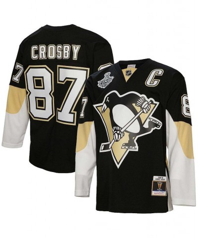 Men's Sidney Crosby Black Pittsburgh Penguins 2008 Blue Line Player Jersey $86.10 Jersey