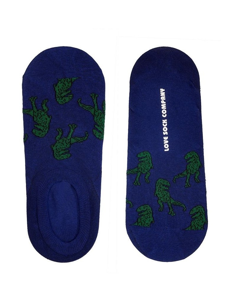 Men's T-Rex Novelty No-Show Socks Blue $9.90 Socks