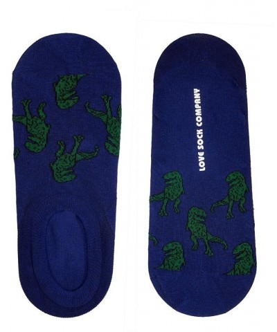 Men's T-Rex Novelty No-Show Socks Blue $9.90 Socks