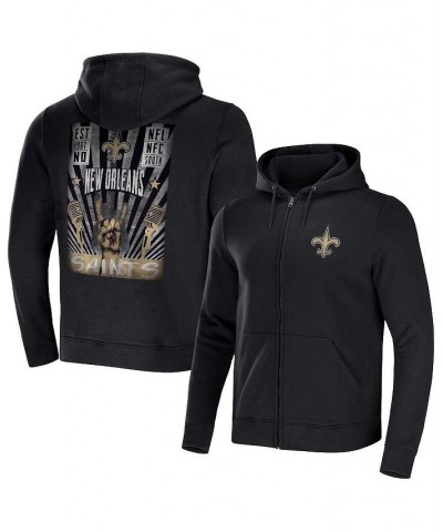 Men's NFL x Darius Rucker Collection by Black New Orleans Saints Rocker Full-Zip Hoodie $32.76 Sweatshirt